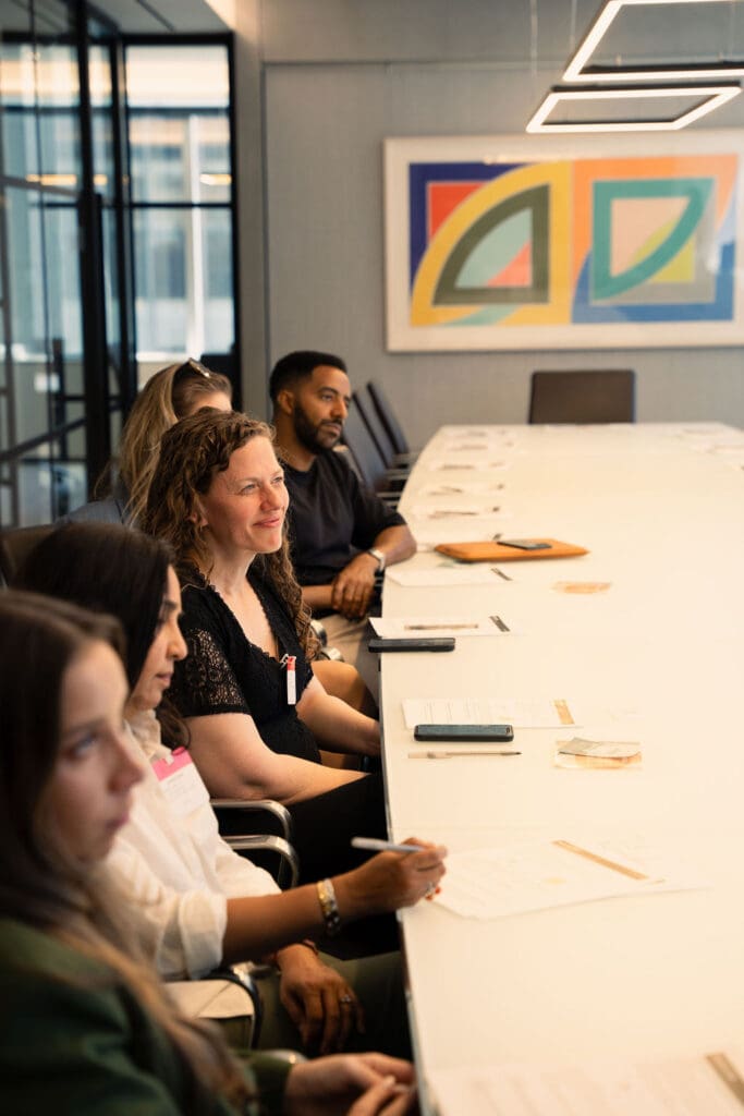Women founders at Build to Exit NY Tech Week 2026 working through the identity audit and exit readiness framework